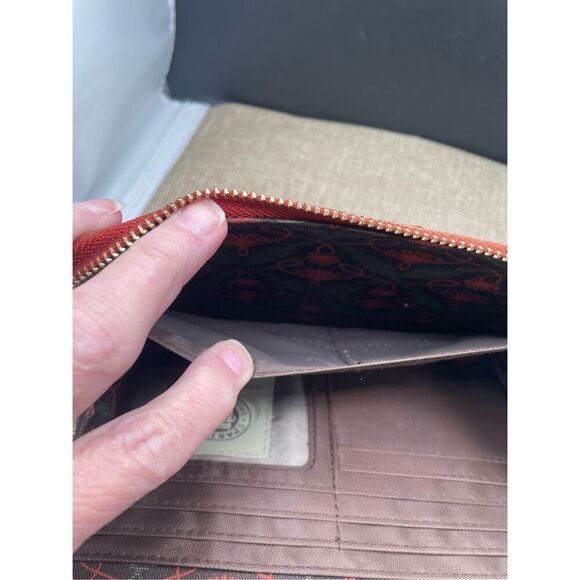 Spartina 449 Suede Crossbody or Clutch Wallet  Rust Color - Picture 14 of 16